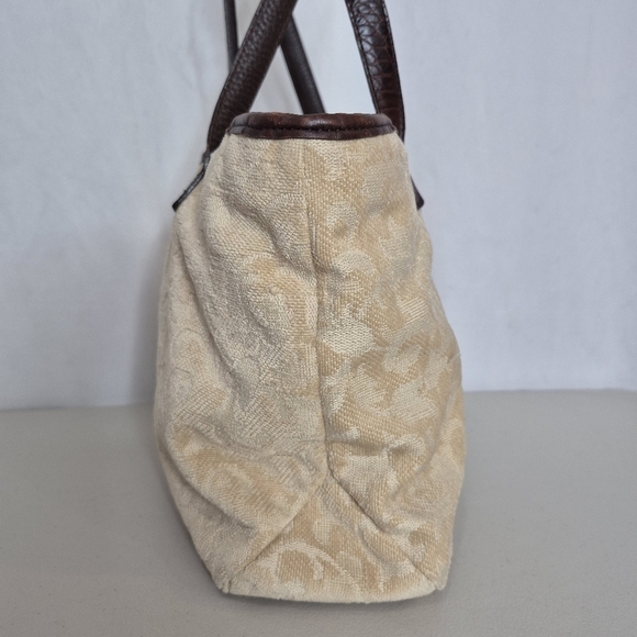 Brighton Sheba Princess Cat Vintage Tapestry Tote Bag w/ Leather Accent - Picture 5 of 15